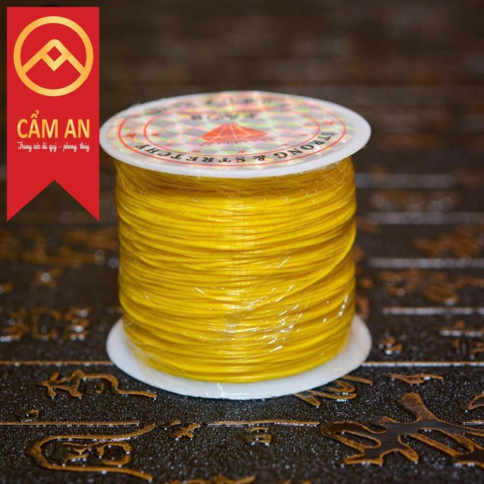 Dây chỉ xỏ chuỗi hạt đeo tay phong thủy hạt đá hạt gỗ - 1 cuộn dài khoảng 50m