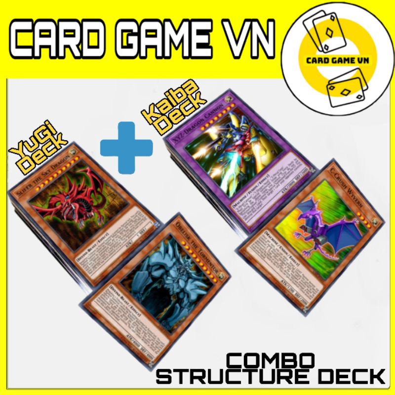 [BÀI IN] Bài YuGiOh - Combo 2 bộ 90 lá bài của YuGi Muto và Seto Kaiba ( Combo Structure Deck ) -  Card Game VN