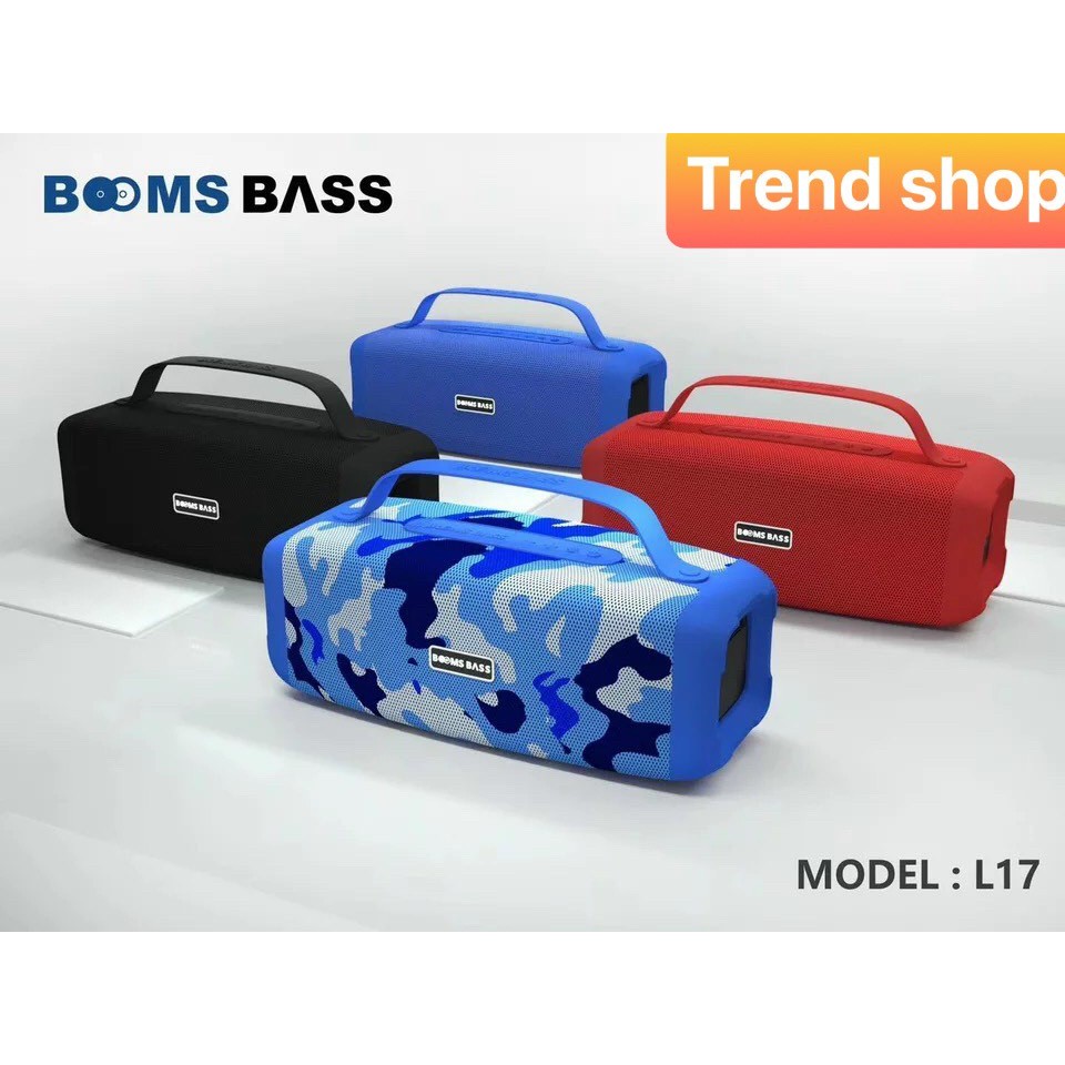 Loa bluetooth Booms Bass L17 âm  thanh cực chất có quai xách, hỗ trợ thẻ nhớ, đài FM giá  siêu rẻ