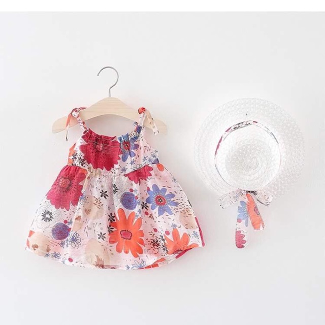 Combo 1 set váy mũ và 2 bộ sát nách