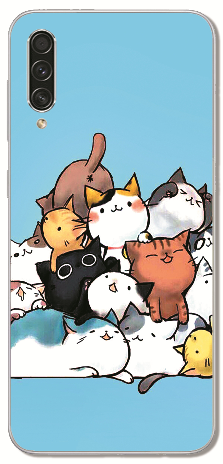 Ốp điện thoại nhựa silicon TPU mềm hình mèo nhỏ dễ thương cho Samsung Galaxy A9 A8 A7 A6 A5 Plus 2018/A750 A9S