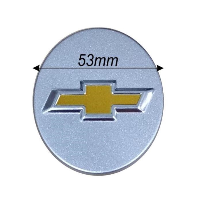 Logo chụp mâm, vành bánh xe ô tô Chevrolet đường kính lỗ 53mm Mã CRZ53