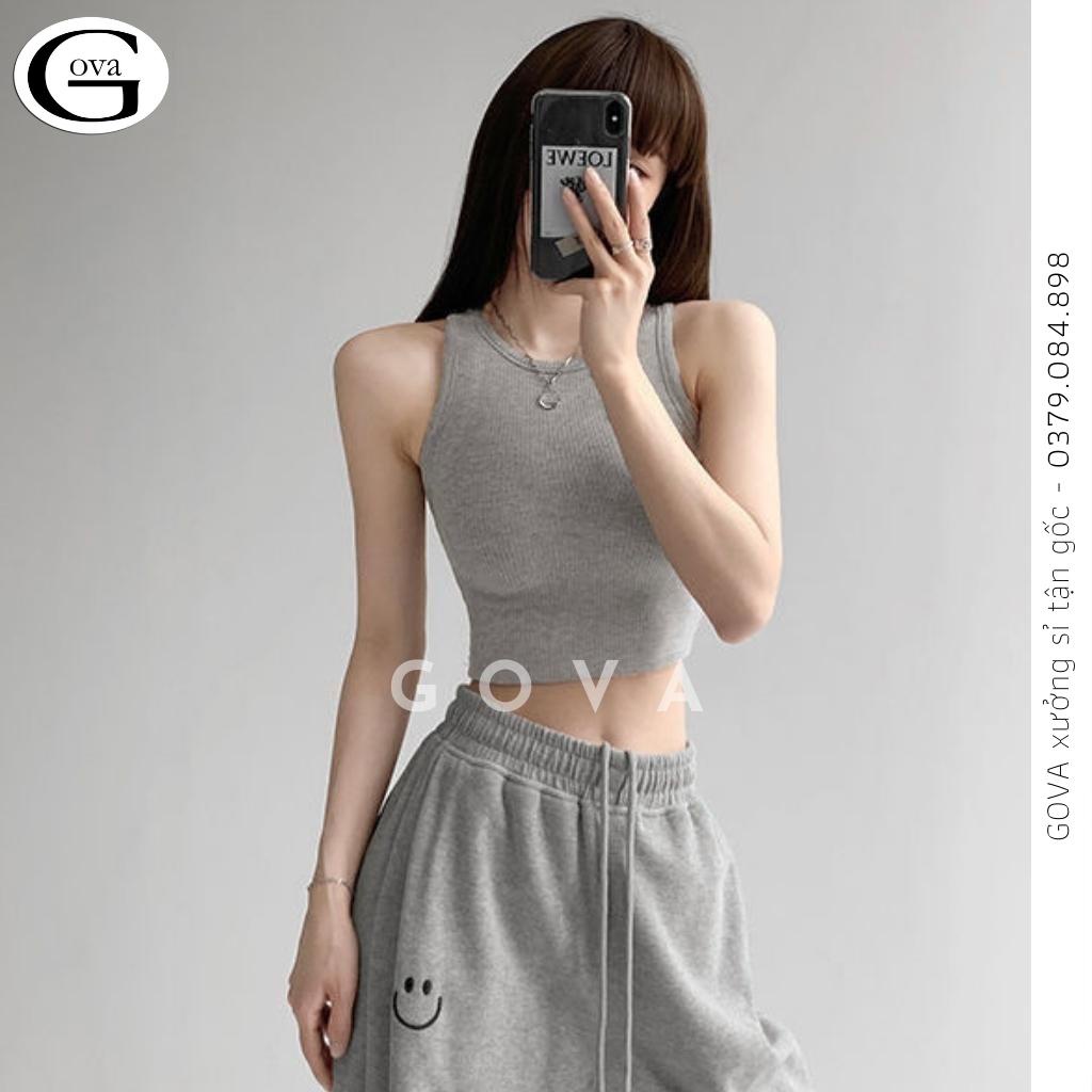 Áo Croptop Ba Lỗ Nữ Sát Nách Cổ Tròn, Áo kiểu 3 Lỗ Không Tay Chất Dẹp Quyến Rũ Nữ GOVA