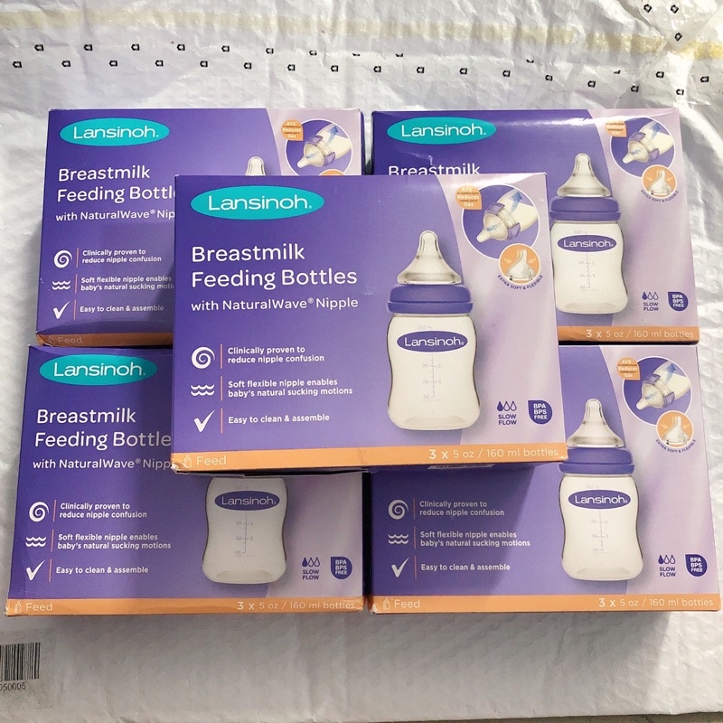 Set 3 bình sữa Lansinoh 160ml
