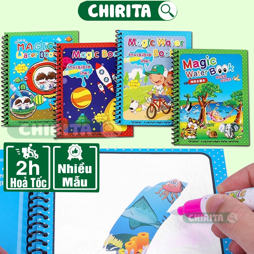 Đồ Chơi Tranh Tô Màu Nước Ma Thuật Có NHIỀU MẪU KHÁCH CHỌN - Sách Tập Tô Màu Nước Tiết Kiệm Đồ Chơi Chirita