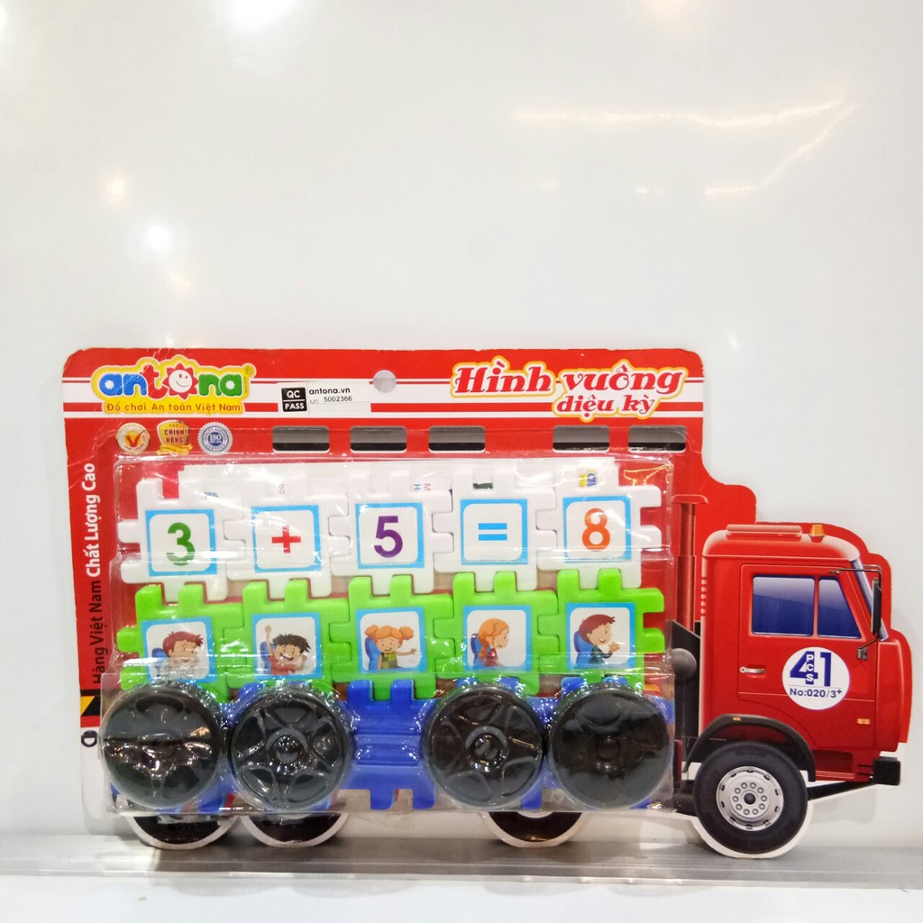 Antona Bộ đồ chơi xếp hình sáng tạo ANTONA cho bé hình vuông diệu kỳ