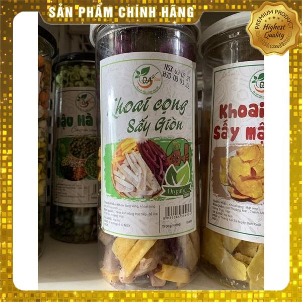 khoai lang sấy mật ong, khoai cọng sấy giòn, bí rang cốt dừa 200g 1 lọ