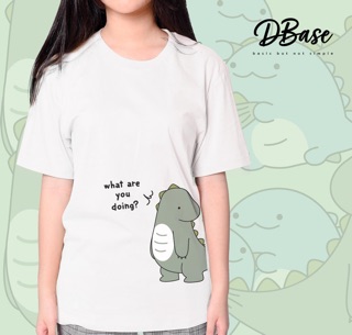 Áo phông đôi khủng long miss you hug me dbase