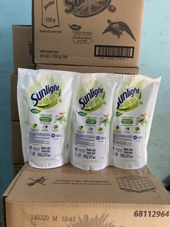 Combo 3 Túi Rửa Chén Sunlight Thiên Nhiên 550g