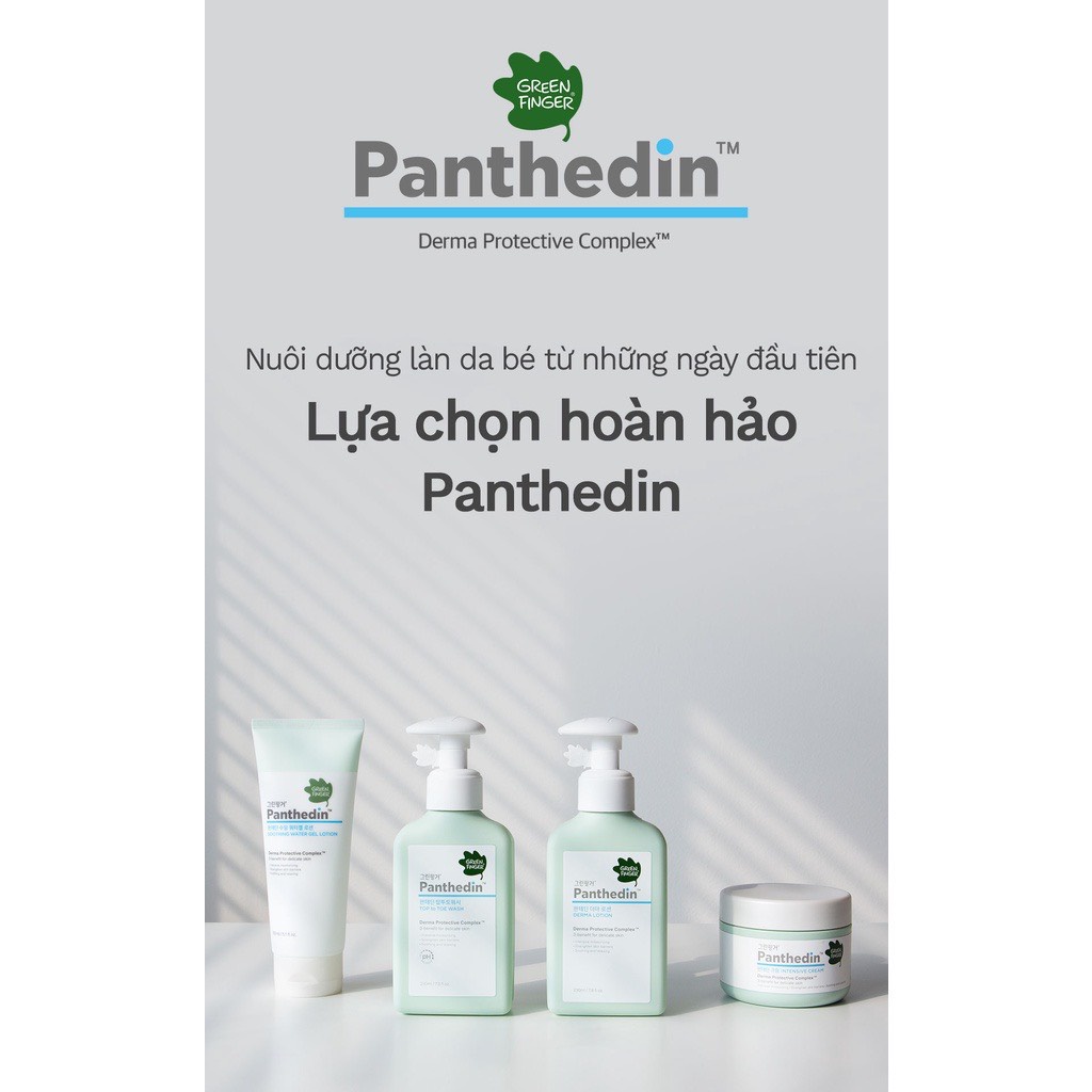 Gel Dưỡng Ẩm Mát Lạnh Cho Bé Từ 0-36 tháng Greenfinger Panthedin Soothing Water Gel Lotion 150ml