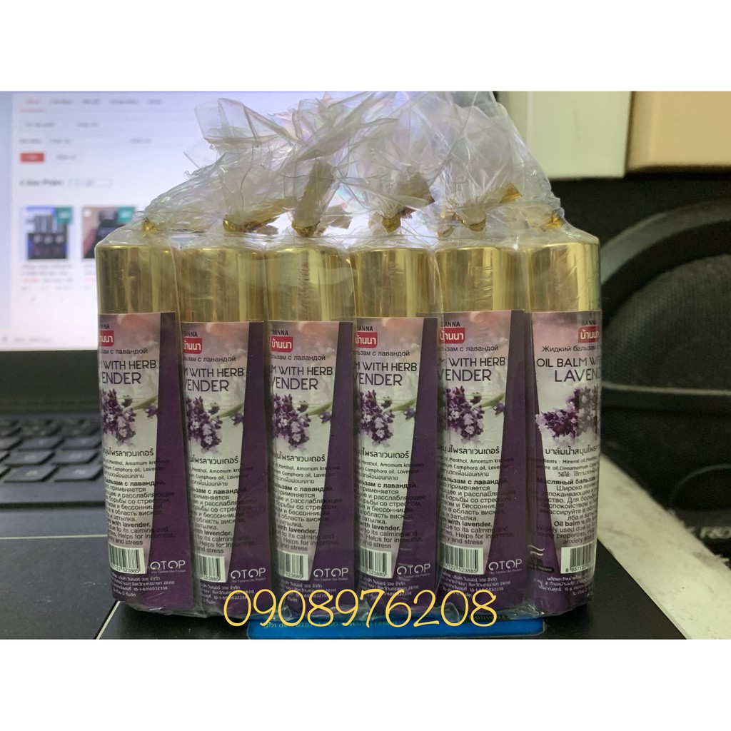 [100% Thái N.D] Dầu Lăn Lavender Banna Oil Balm With Herb Lavender