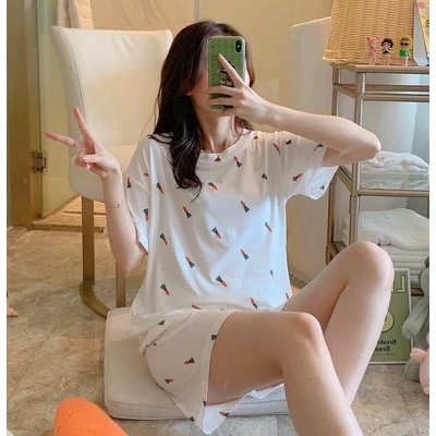 Đồ bộ Thun Sữa Đùi mặc nhà dễ thương (form dưới 60kg) | BigBuy360 - bigbuy360.vn
