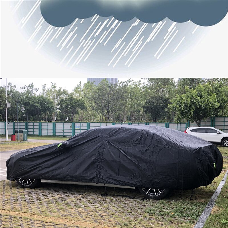 Vỏ Bọc Xe Hơi suv / sedan Chống Nước Chống Tia uv Có Khóa Kéo Màu Đen Thông Dụng
