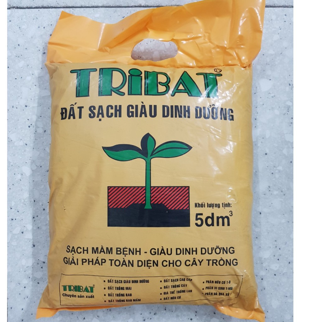 Gói 5dm3 Đất mùn tribat hữu cơ_Đất sạch dinh dưỡng tơi xốp, đã xử lý_Giá thể trồng hoa cây cảnh (Soil used to grow)