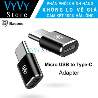Đầu Chuyển Micro USB Sang USB Type C 3.1 Baseus tốc độ cao - Chính hãng phân phối