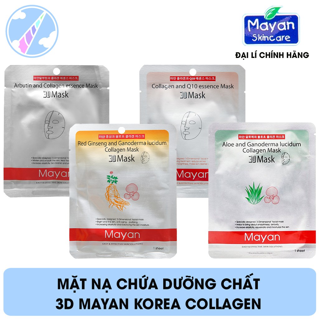 Mặt Nạ Chứa Dưỡng Chất MAYAN Korea Collagen 3D Mask