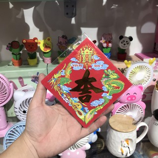 Giấy Dán Dưa Lớn Trang Trí Tết - 10 Tờ Không Keo (12x12cm)