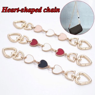 Phụ kiện dây xích nối dài khóa túi xách họa tiết trái tim