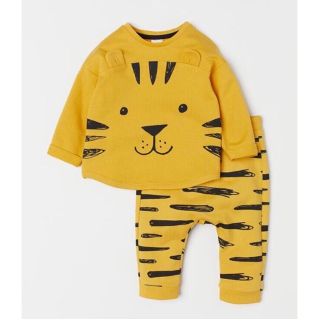 Bộ nỉ hổ vàng HM cho bé