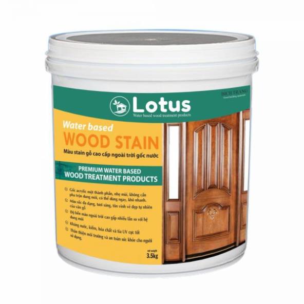 Sơn Gỗ Hệ Nước - Sơn An Toàn Không Dung Môi - LOTUS WOOD STAIN (1kg) 💄