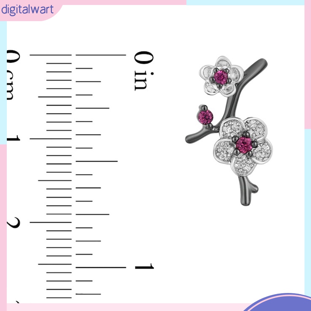 Bộ Trang Sức Họa Tiết Hoa Mận Đính Đá Thời Trang Cho Nữ