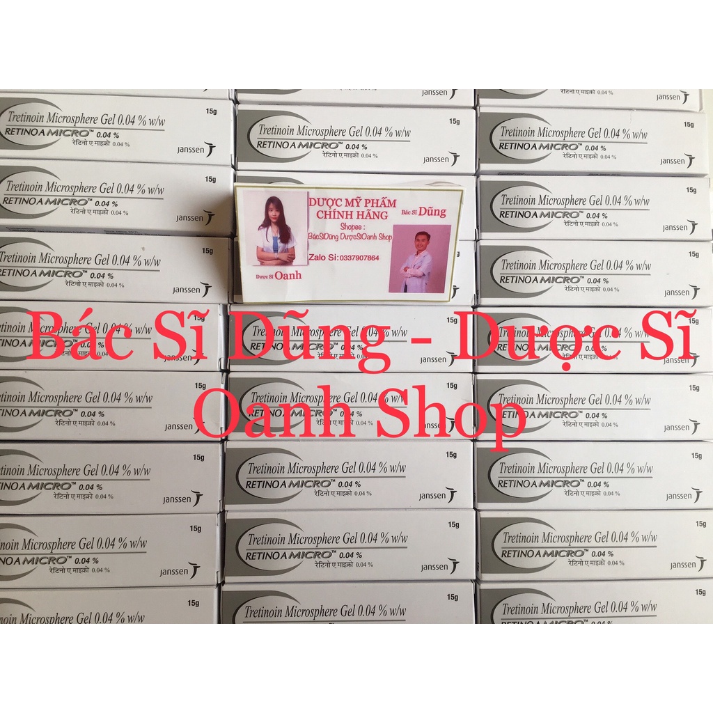 Tretinoin RetinoA Microsphere Chính Hãng Gel 0.04% - 0.1 loại bỏ mụn, chống lão hoá da