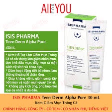 ✅ CHÍNH HÃNG- Kem chống mụn, mờ thâm nám Teenderm Alpha Pure gel 30ml Isis Pharma