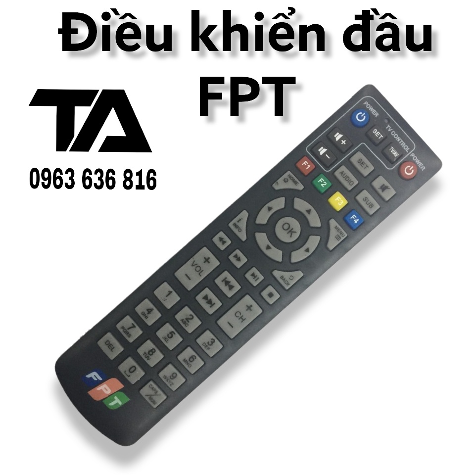 Điều khiển đầu truyền hình FPT | điều khiển đầu FPT hàng mới chính hãng tặng kèm pin