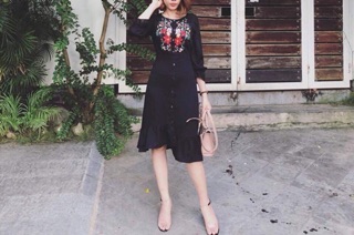 Đầm Dự Tiệc - Đầm Thêu dáng đuôi cá