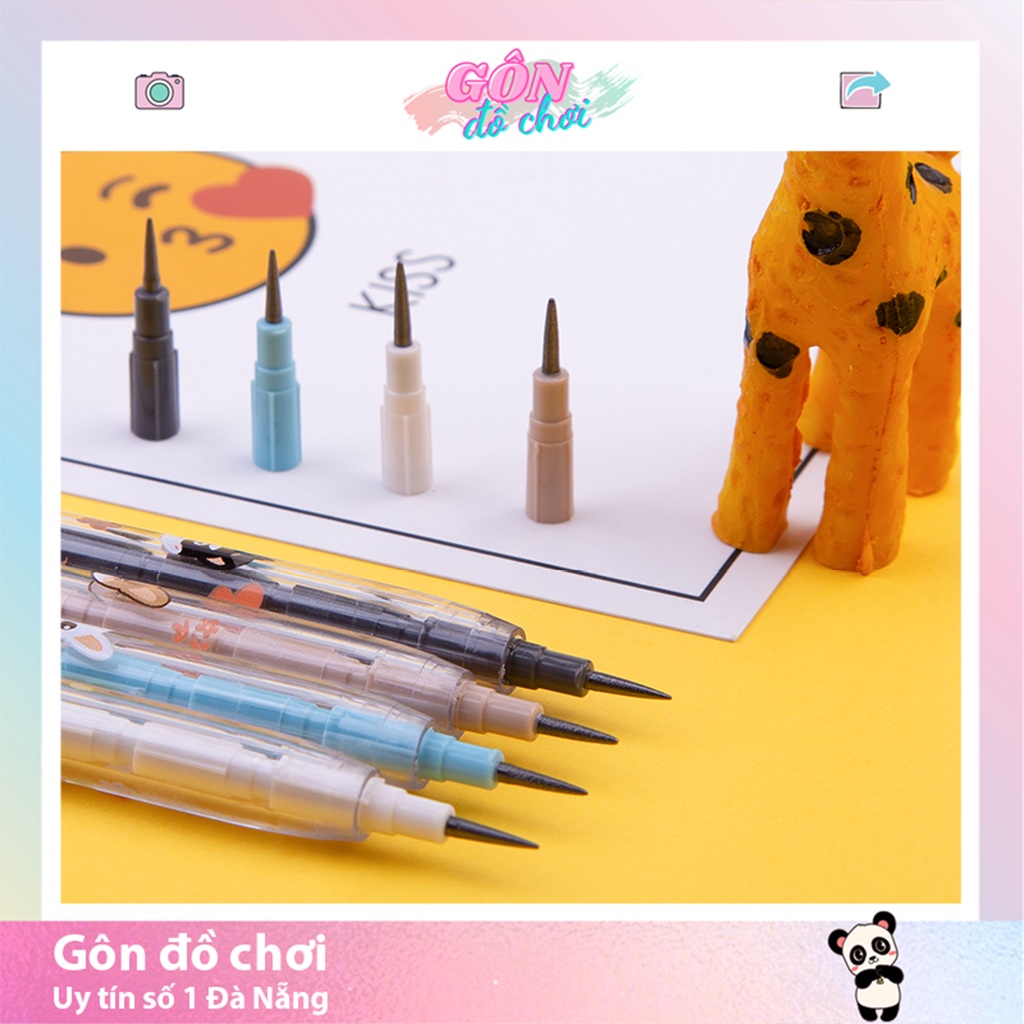 Bút chì khúc cute kèm đầu tẩy văn phòng phẩm Gôn đồ chơi