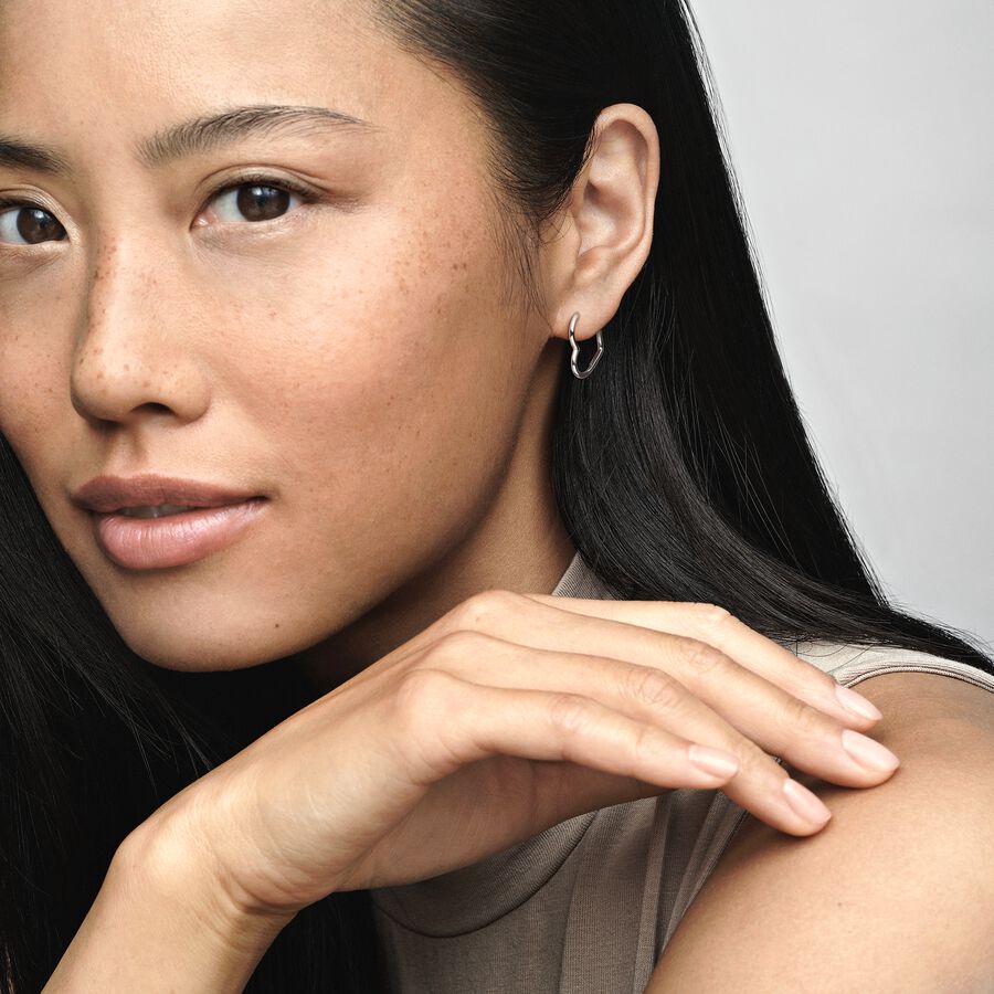 Bông Tai Mạ Vàng Hồng 18k Hình Trái Tim Thời Trang Cho Nữ Pan S925 dora