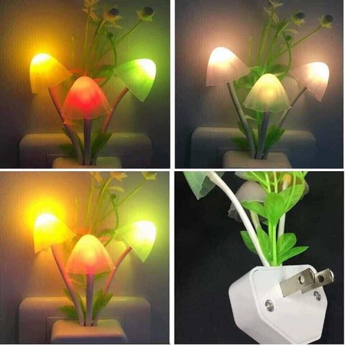 Đèn Ngủ Cảm Biến Ánh Sáng LED Hình Nấm Tự Động Tắt Mở Theo Ánh Sáng Trong Phòng Trang Trí Phòng Ngủ