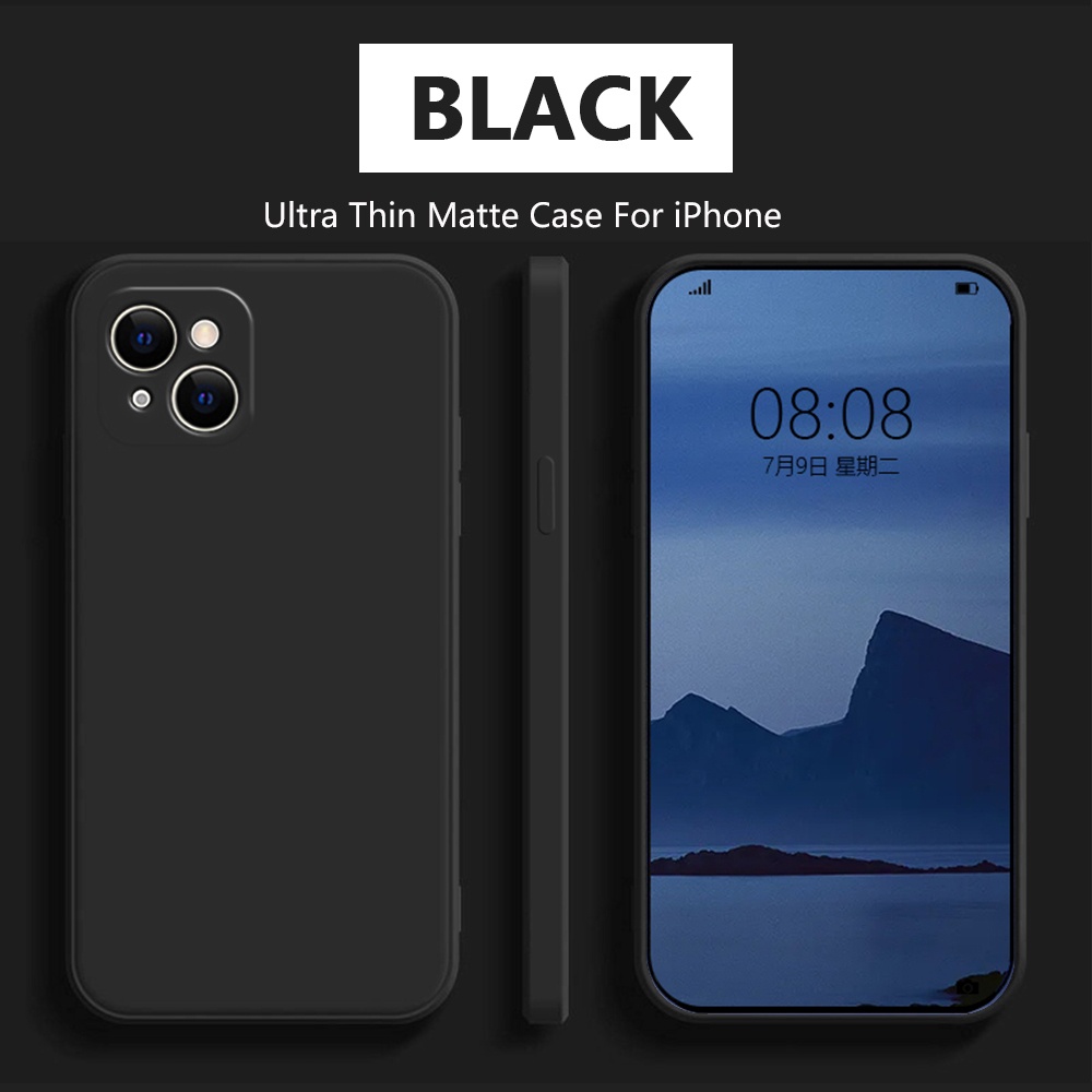 Ốp Lưng Silicone TPU Siêu Mỏng Cho iPhone 13 Pro Max 12 Mini