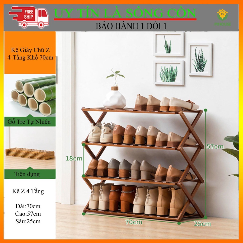 Kệ để giày dép thông minh 4 Tầng gấp gọn nhà cửa,quán sá,spa, kệ để đồ trang trí đa năng cao cấp