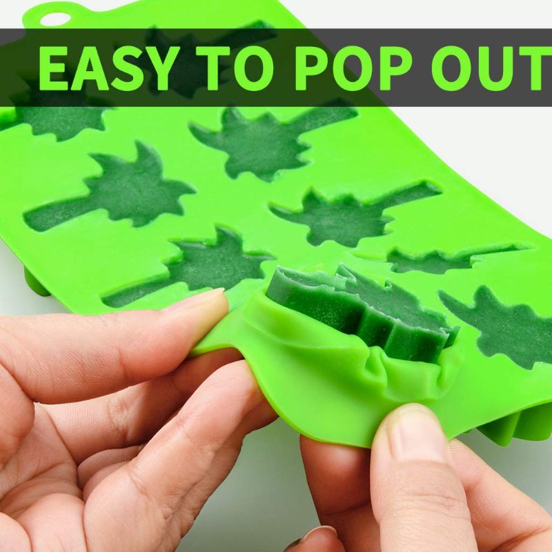 Khuôn Silicone 10 Ngăn Tạo Hình Lá Phong Trang Trí Bánh