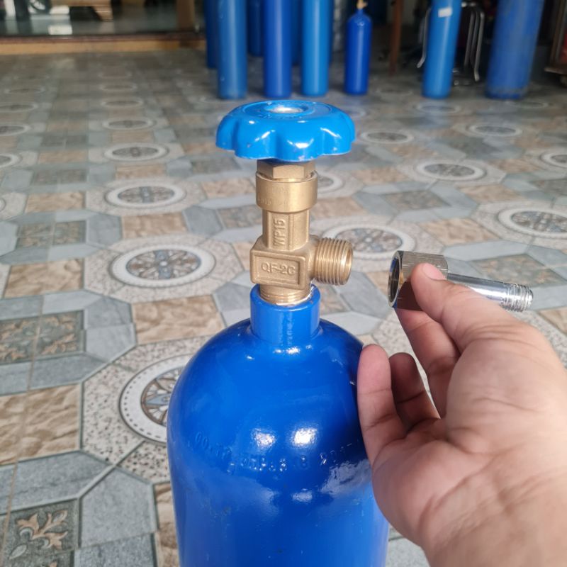 Bình khí oxy 5Lít đóng gói cá cảnh và hải sản
