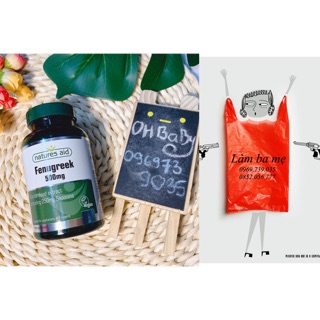 Túi xách LBM tặng kèm Cỏ cà ri lợi sữa Fenugreek Natures Aid Uk