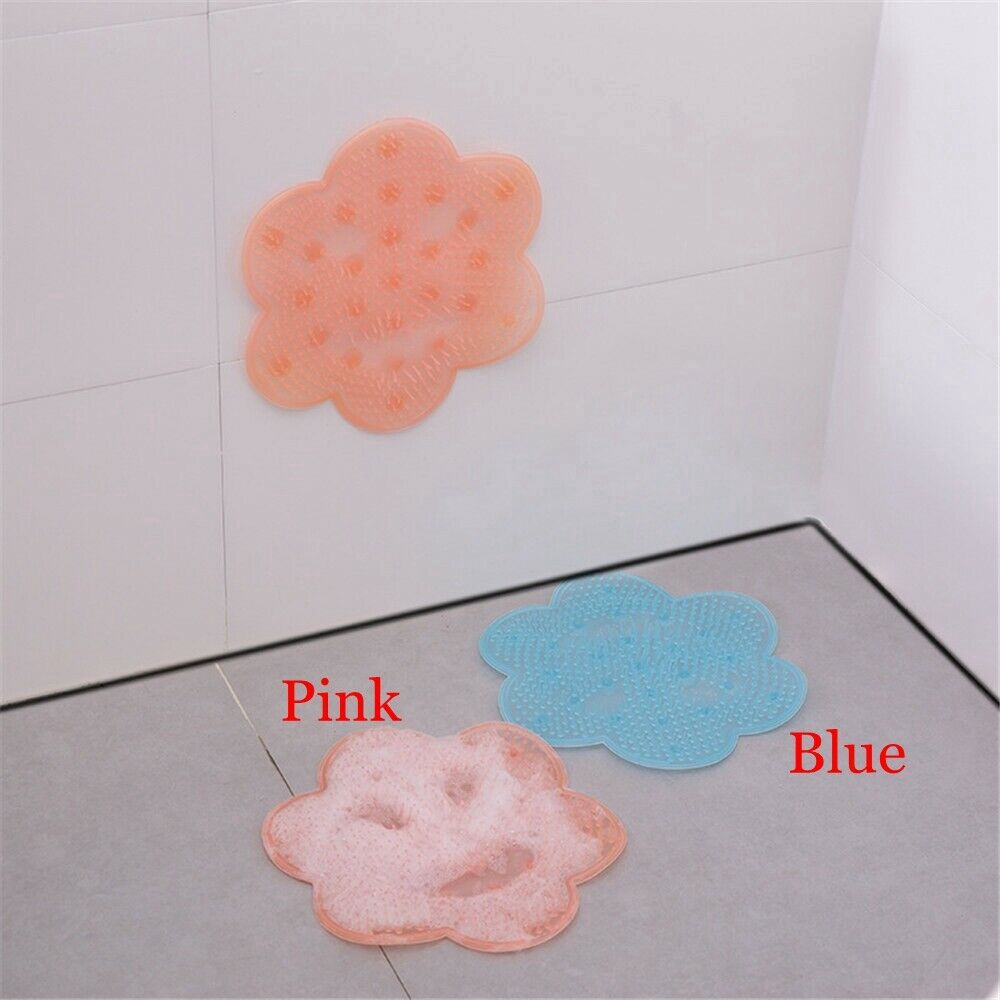 Lazy Non-slip Multifunction Silicone Massage Mat Wash Foot Bath Artifact Skin Wash Pad Brush Bathroom Mat