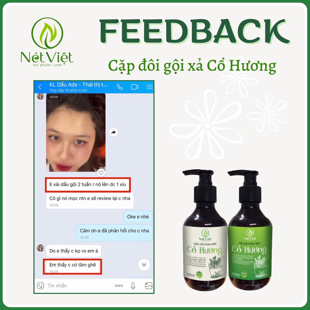 Combo Dầu Gội + Dầu Xả Thảo Mộc Cổ Hương (Kích Mọc - Giảm rụng) | BigBuy360 - bigbuy360.vn