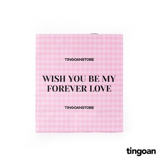 PHỤ KIỆN TÚI GIẤY BÌA MỀM CARO HỒNG TINGOAN QUAI ĐÍNH KEO