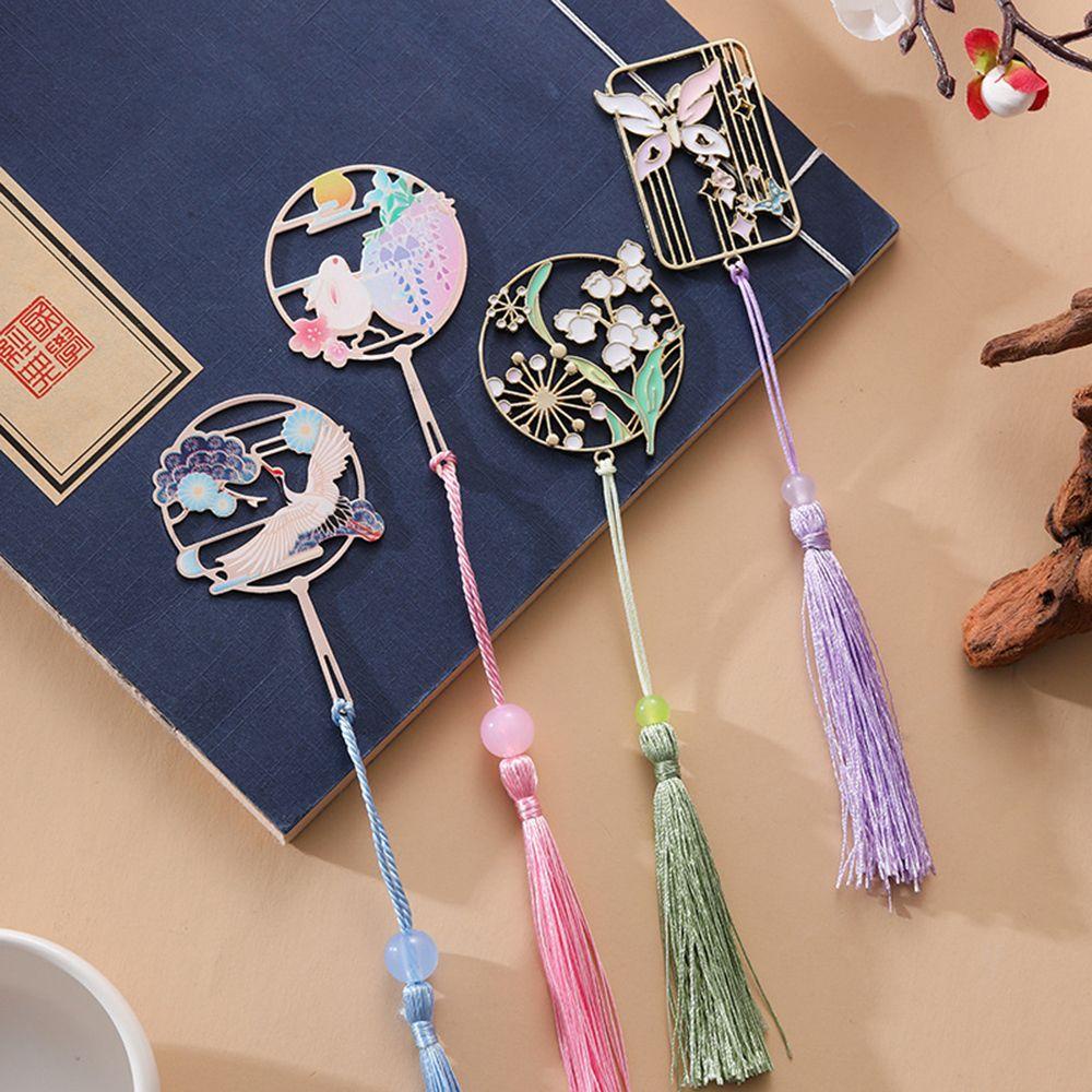 CHOOKEY Thẻ Đánh Dấu Trang Sách Bằng Kim Loại Phong Cách Retro