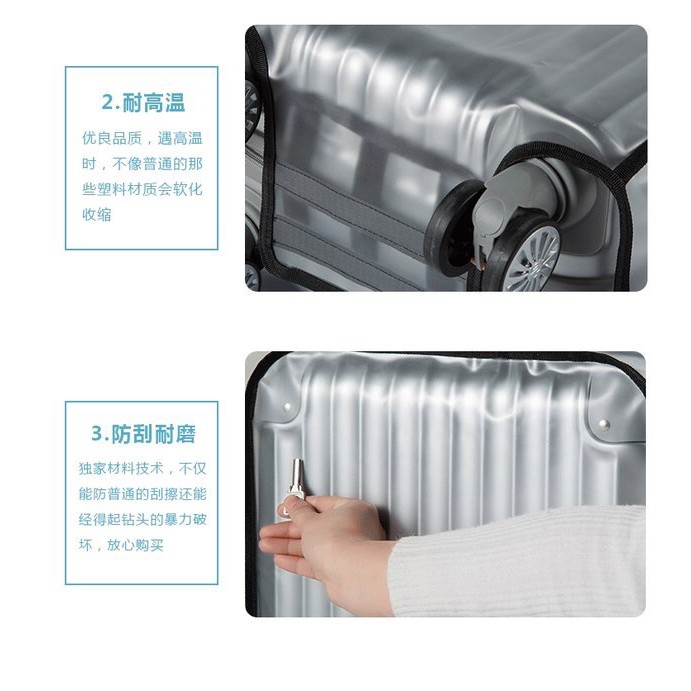(SẴN HÀNG loại 1) Túi bọc vali trong suốt PVC bảo vệ vali chống va đập