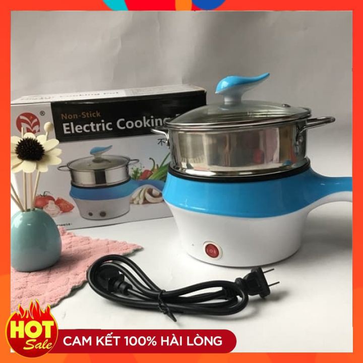[XẢ KHO] Nồi Lẩu Mini 2 tầng Chống Dính Kèm Xửng Hấp Đa Năng ( Nấu, Lẩu, Chiên, Xào,...) | BigBuy360 - bigbuy360.vn