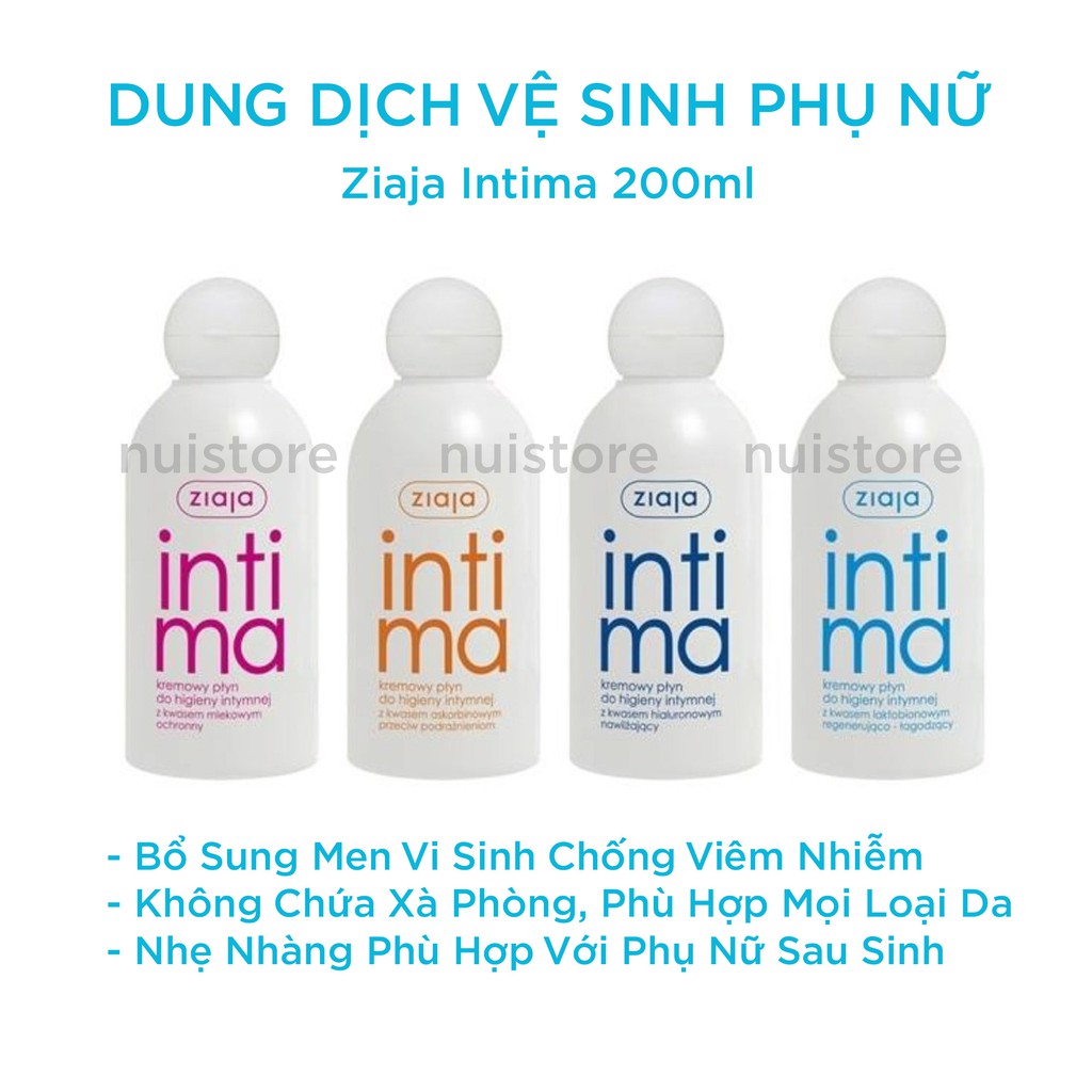 Dung dịch rửa vệ sinh dạng sữa Intima ziaja