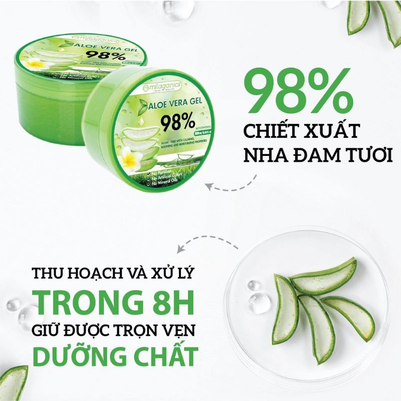 Gel nha đam Milaganics 300g Tươi mát làn da