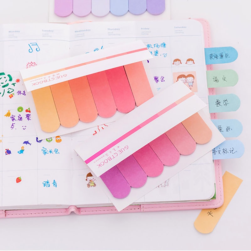 Giấy Ghi Chú Màu Gradient Sáng Tạo Phong Cách Hàn Quốc