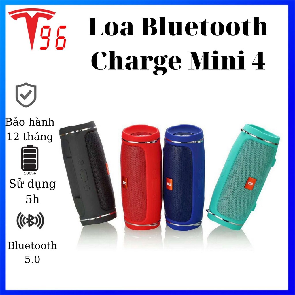 Loa Không Dây Bluetooth Charge Mini 4+ Không Dây (BH 6 tháng 1 đổi 1 30 ngày) kết nối bluetooth usb thẻ nhớ vỏ nhôm