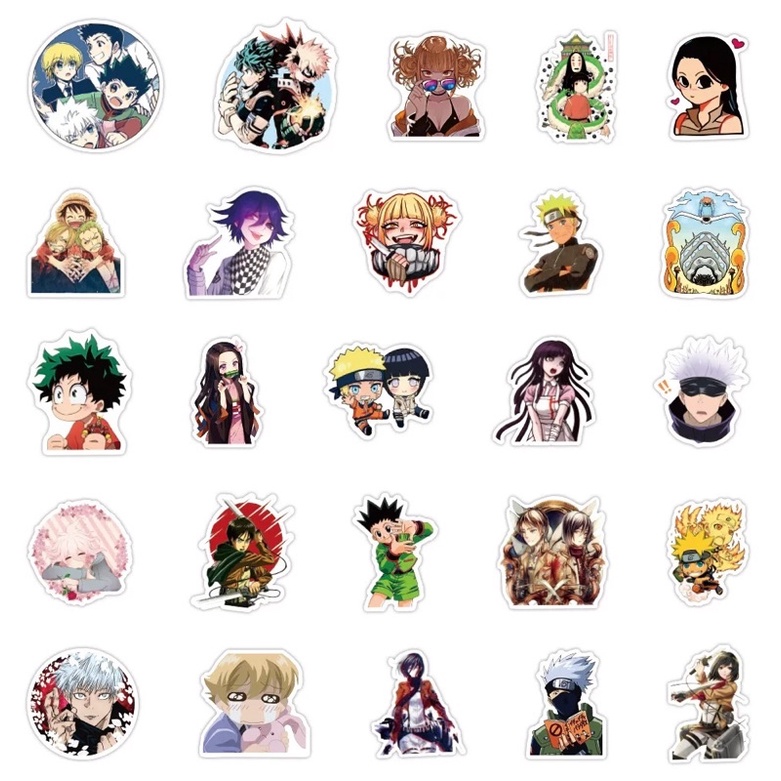 Set 10 sticker Anime chống nước