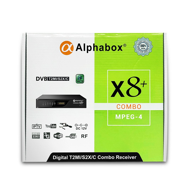 Combo Dvb-S2 / T2 / C Mới 2020 Alphabox X8 +