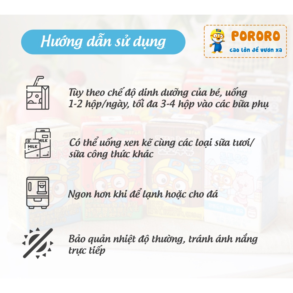 Sữa nước dinh dưỡng tăng cao Pororo
